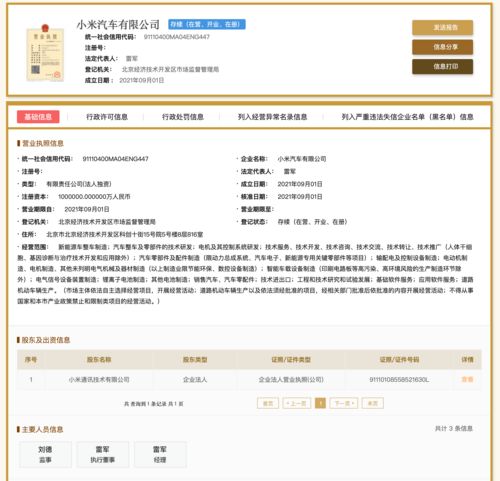 小米汽車注冊地揭曉 北京經(jīng)濟(jì)技術(shù)開發(fā)區(qū)